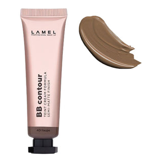 Lamel BB contour cream tube with swatch on a white background