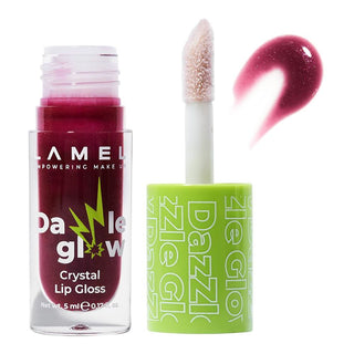 Lamel Dazzle Glow lip gloss with applicator on a white background