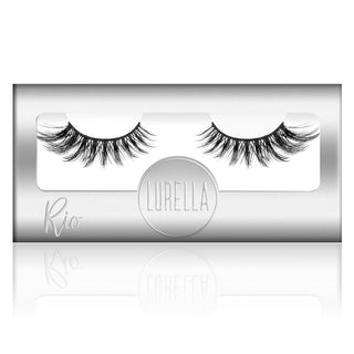 Pair of false eyelashes in a Lurella packaging on a white background