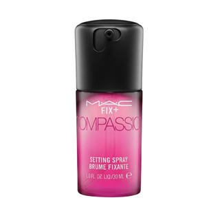 MAC Fix+ Compassion setting spray bottle on a white background
