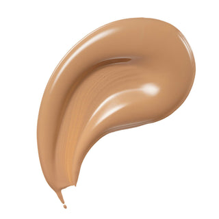 Beige foundation swatch on a white background