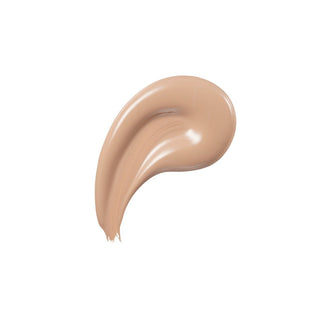 Beige makeup swatch on a white background