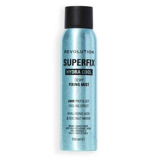 Revolution Superfix Hydra Cool fixing mist bottle on a white background