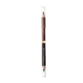 Eyebrow pencil with a clear cap on a white background