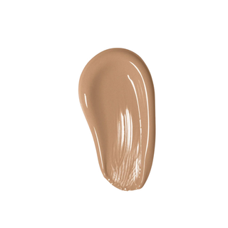 Beige makeup swatch on a white background