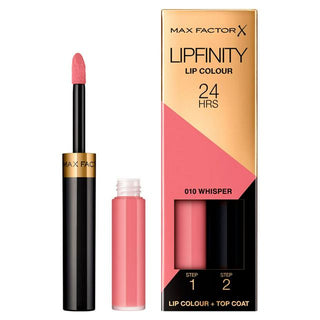 Max Factor Lipfinity Lip Colour Lipstick 2Step Long Lasting 010 Whisper 2.3Ml