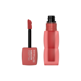 Maybelline Super Stay Matte Ink lip marker in a coral shade on a white background