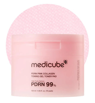 Medicube PDRN Pink Collagen Toning Gel Toner 70 Pads 120Ml