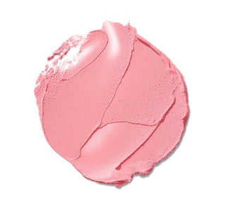 Pink makeup swatch on a white background