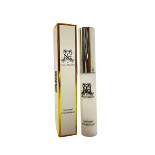 Nadia Hussain eyelash glue with packaging on a white background