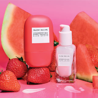 Glow Recipe Blur+Smooth Duo Set Strawberry Blur Drops Serum30Ml+Watermelon Moisturizer 25Ml - AllurebeautypkGlow Recipe Blur+Smooth Duo Set Strawberry Blur Drops Serum30Ml+Watermelon Moisturizer 25Ml