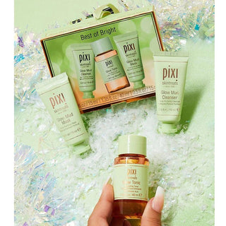 Pixi Best of Bright Kit Cleanser 15Ml+Toner 40Ml+Glow Mud Mask 15Ml - AllurebeautypkPixi Best of Bright Kit Cleanser 15Ml+Toner 40Ml+Glow Mud Mask 15Ml