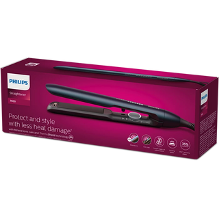Philips hair straightener packaging on a white background