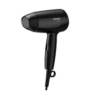 Black Philips hair dryer on a white background