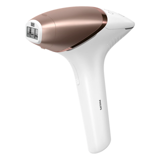 Philips laser hair removal device on a white background