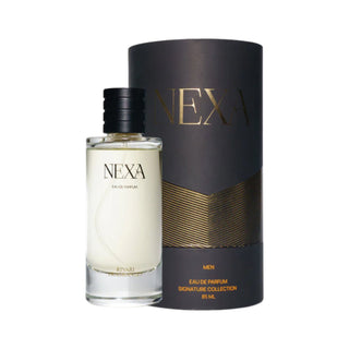 Nexa eau de parfum bottle and packaging on a white background