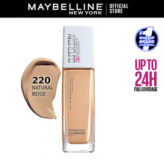 Maybelline Super Stay 24H Full Coverage Foundation - 220 Natural Beige 30Ml - AllurebeautypkMaybelline Super Stay 24H Full Coverage Foundation - 220 Natural Beige 30Ml