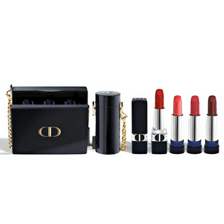 Christian Dior Rouge Dior Minaudiere Clutch And Lipstick 4Piec Set