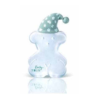 Baby bottle-shaped toy with a sleep mask on a white background