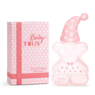 Pink Tous Baby perfume bottle and packaging on a white background