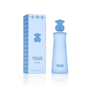 Blue TOUS Kids perfume bottle and packaging on a white background