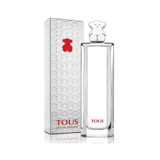 Tous perfume bottle and packaging on a white background