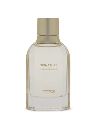 Perfume bottle labeled 'Signature' by TUM on a white background