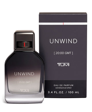 TUMI Unwind Eau de Parfum bottle and packaging on a white background