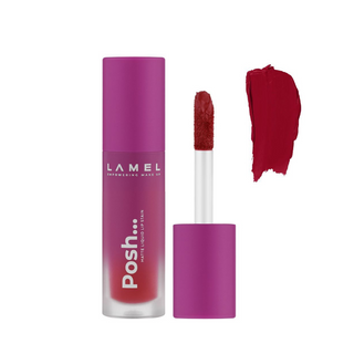 Lamel Posh Matte Liquid Lip Stain Gloss - 407 Wine Red 4Ml