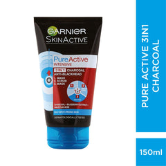 Garnier Skin Active 3 in Charcoal Pure Actice Face Wash 50Ml - AllurebeautypkGarnier Skin Active 3 in Charcoal Pure Actice Face Wash 50Ml
