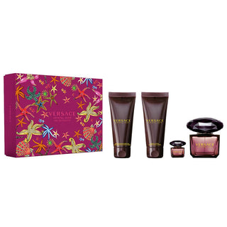 Versace Crystal Noir Women Set EDT 90Ml+EDT 5Ml+BL 100Ml+B&SG 100Ml - AllurebeautypkVersace Crystal Noir Women Set EDT 90Ml+EDT 5Ml+BL 100Ml+B&SG 100Ml