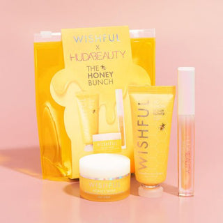 Huda Beauty X Wishful The Honey Bunch Set Enzyme Scrub+Silk Balm+Peptide Moisturizer - AllurebeautypkHuda Beauty X Wishful The Honey Bunch Set Enzyme Scrub+Silk Balm+Peptide Moisturizer