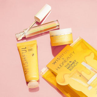 Huda Beauty X Wishful The Honey Bunch Set Enzyme Scrub+Silk Balm+Peptide Moisturizer - AllurebeautypkHuda Beauty X Wishful The Honey Bunch Set Enzyme Scrub+Silk Balm+Peptide Moisturizer