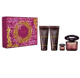 Versage Crystal Noir Women EDT 90Ml+EDT 5Ml+B Lotion 100Ml+S Gel 100Ml - AllurebeautypkVersage Crystal Noir Women EDT 90Ml+EDT 5Ml+B Lotion 100Ml+S Gel 100Ml