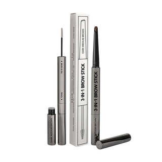 3-in-1 brow stick with packaging on a white background