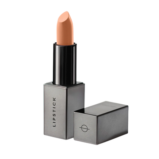 Lipstick with black casing on a white background