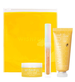 Huda Beauty X Wishful The Honey Bunch Set Enzyme Scrub+Silk Balm+Peptide Moisturizer - AllurebeautypkHuda Beauty X Wishful The Honey Bunch Set Enzyme Scrub+Silk Balm+Peptide Moisturizer