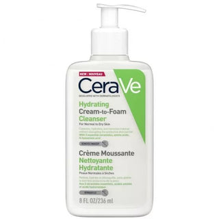 CeraVe Hydrating Cream To Foam Cleanser 236Ml - AllurebeautypkCeraVe Hydrating Cream To Foam Cleanser 236Ml