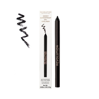 Revolution Smoky Waterproof Gel Eyeliner with packaging on a white background