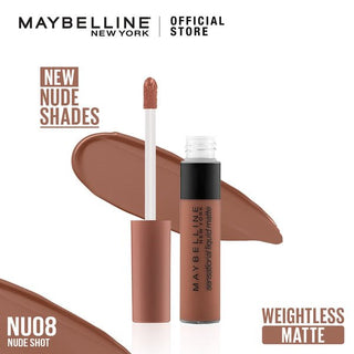 Maybelline New York Sensational Liquid Matte - NU08 Nude Shot 7Ml - AllurebeautypkMaybelline New York Sensational Liquid Matte - NU08 Nude Shot 7Ml