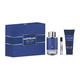 Montblanc Explorer Ultra Blue For Men Gift Set EDP 100Ml+EDP 7.5Ml+Deo Stick 75G