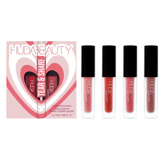 Huda Beauty Lovefest Tear And Share Lip Quad 4Pices Set