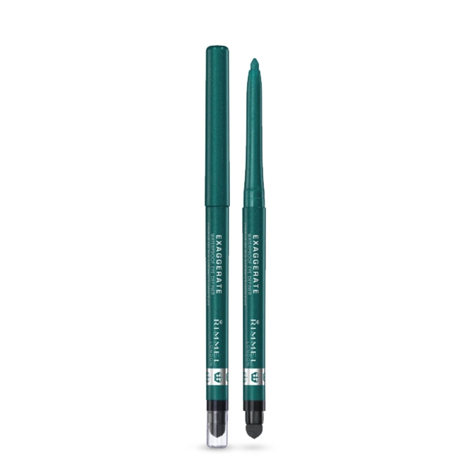 Rimmel Exaggerate Waterproof Eye Definer 250 Emerald Sparkle A Teal Green Shade - AllurebeautypkRimmel Exaggerate Waterproof Eye Definer 250 Emerald Sparkle A Teal Green Shade