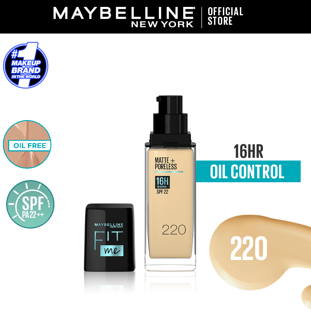 Maybelline Fit Me Matte+Poreless Foundation For Normal to Oily Skin -30Ml - AllurebeautypkMaybelline Fit Me Matte+Poreless Foundation For Normal to Oily Skin -30Ml