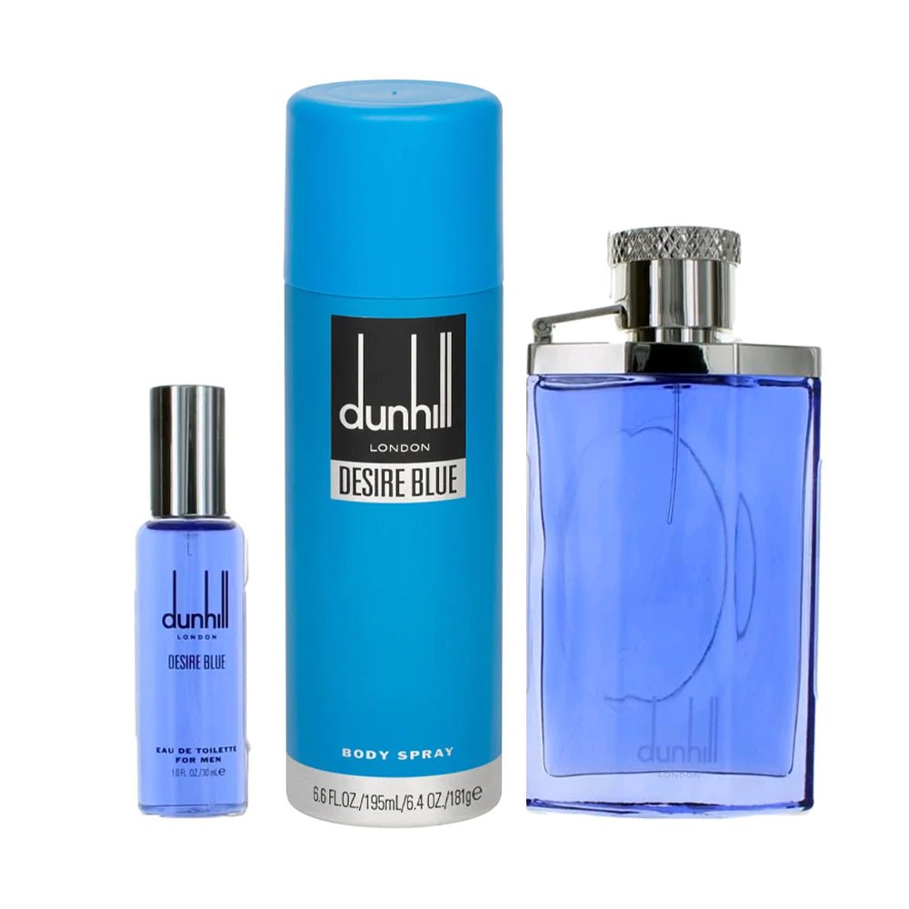 Dunhill Desire Blue Men Set EDT 100Ml + EDT 30Ml + B Spray 195Ml - AllurebeautypkDunhill Desire Blue Men Set EDT 100Ml + EDT 30Ml + B Spray 195Ml
