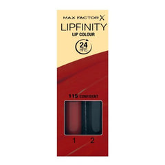 Maxfactor Lipfinity Lip Colour Lipstick 2Step Long Lasting - 120 Hot 2.3 Ml + 1.9 G - AllurebeautypkMaxfactor Lipfinity Lip Colour Lipstick 2Step Long Lasting - 120 Hot 2.3 Ml + 1.9 G