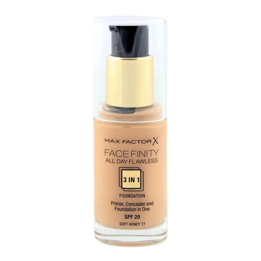 Max Factor Facefinity All Day Flawless Liquid Foundation 3In1 - 077 Soft Honey 30Ml - AllurebeautypkMax Factor Facefinity All Day Flawless Liquid Foundation 3In1 - 077 Soft Honey 30Ml