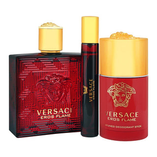 Versace Eros Flame 100Ml EDP + Deodorant Stick 75ML + Mini Spray EDP 10Ml - AllurebeautypkVersace Eros Flame 100Ml EDP + Deodorant Stick 75ML + Mini Spray EDP 10Ml