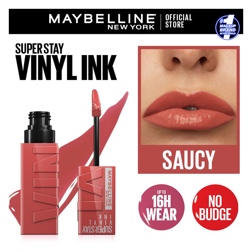 Maybelline Superstay Vinyl Ink Liquid Lipstick - 65 Saucy - AllurebeautypkMaybelline Superstay Vinyl Ink Liquid Lipstick - 65 Saucy