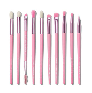 Morphe x Jeffree Star Eye Brush Collection 10 Pcs + Pink Bag